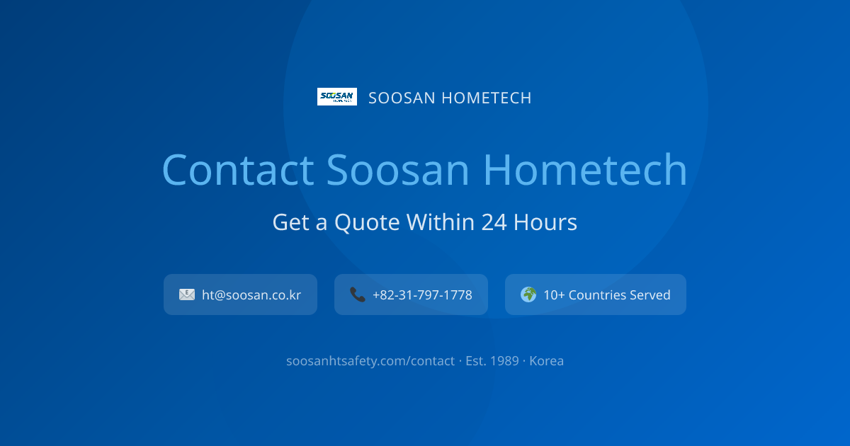 Contact & OEM Quote - Gas Safety Equipment Inquiry | Soosan Hometech
